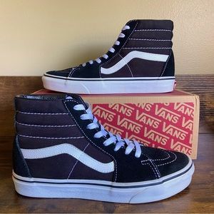 Vans Sk8 Hi Black Sneakers, Women’s size 8.5 LIKE NEW WITH BOX
